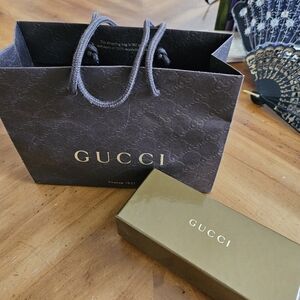 Gucci Dark Brown Bag and Gold Box Set